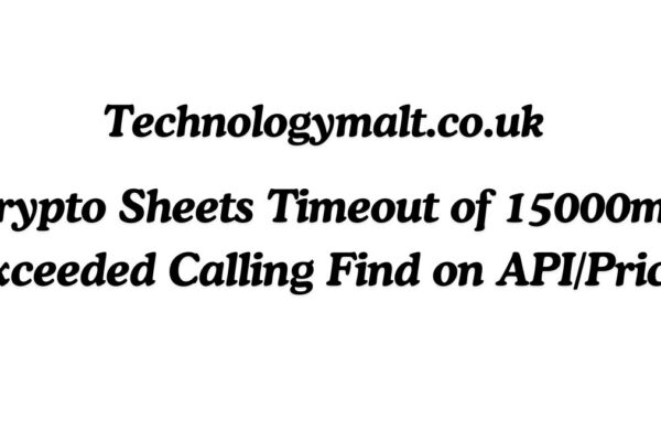 Crypto Sheets Timeout of 15000ms Exceeded Calling Find on API/Price